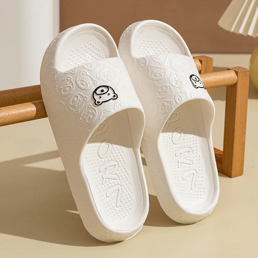 Men’s Summer Bear Print Slippers